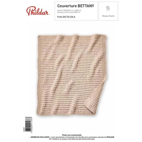 Patron - Couverture Bettany - Phildar | Sperenza