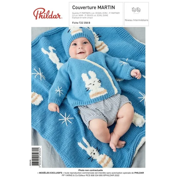 Patron - Couverture Martin - Phildar | Sperenza