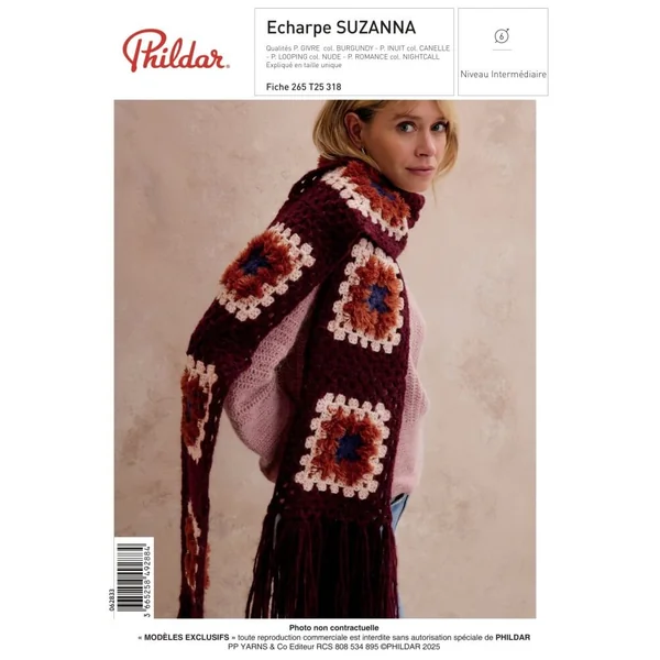 Patron Echarpe SUZANNA au crochet - PDF