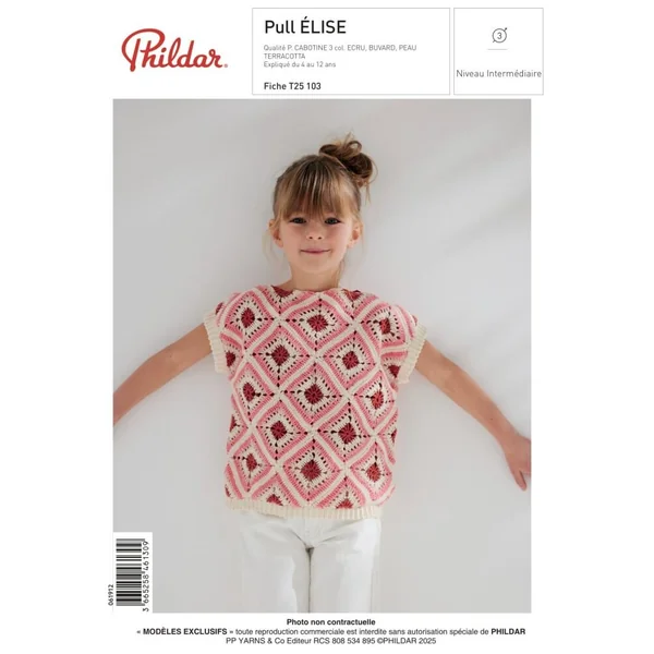 Patron Enfant - Pull Elise - Phildar | Sperenza