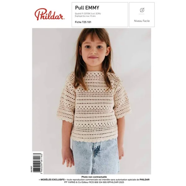 Patron Enfant - Pull Emmy - Phildar | Sperenza