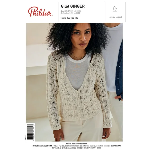 Patron Femme - Gilet Ginger - Phildar | Sperenza