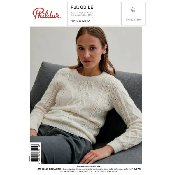 Patron Femme - Pull Odile - Phildar | Sperenza