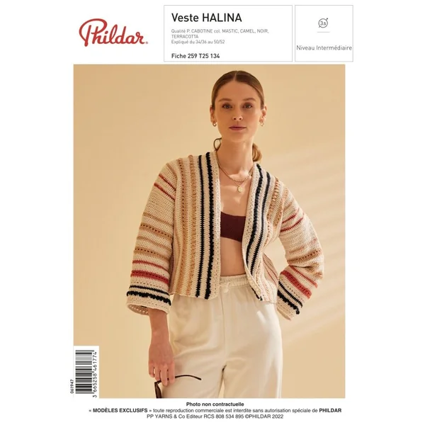 Patron Femme - Veste Halina - Phildar | Sperenza