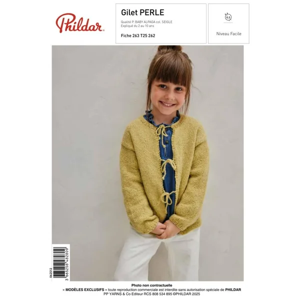 Patron Gilet enfant PERLE - PDF