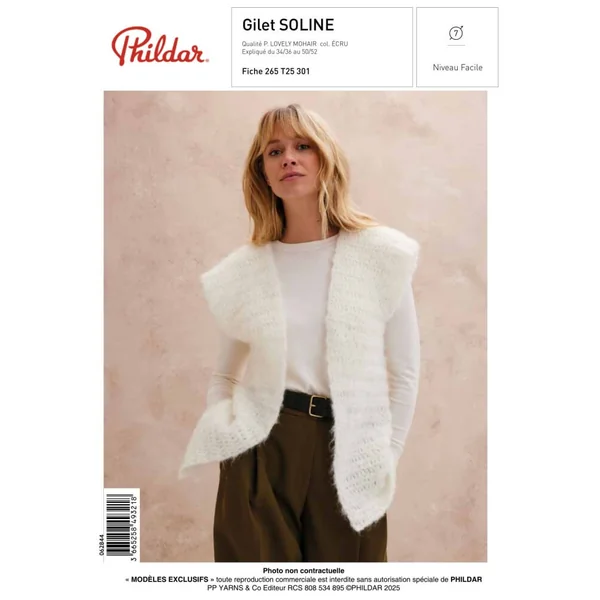 Patron Gilet SOLINE au crochet - PDF