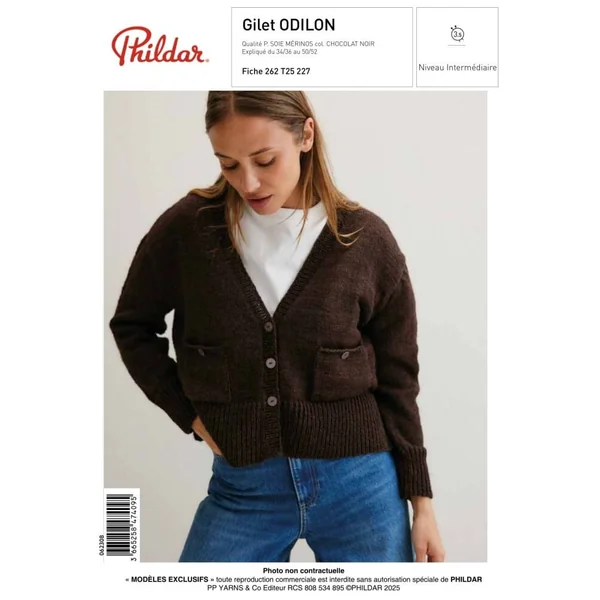 Patron Homme - Gilet Odilon - Phildar | Sperenza