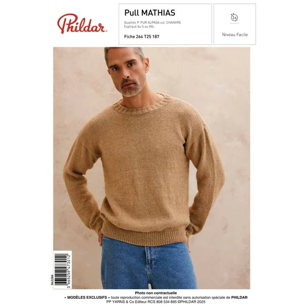 Patron Homme - Pull Mathias - Phildar | Sperenza