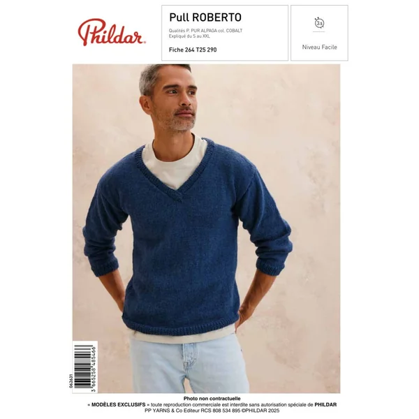 Patron Pull homme ROBERTO - PDF