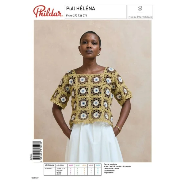 Patron Pull HÉLÉNA au crochet - PDF