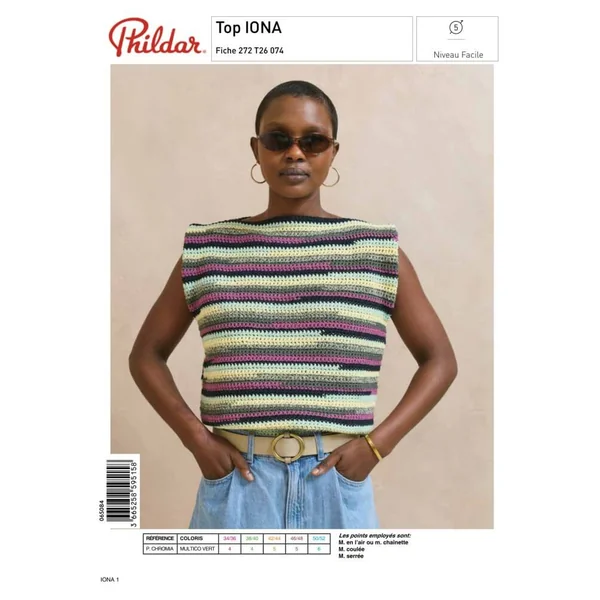 Patron Top IONA au crochet - PDF