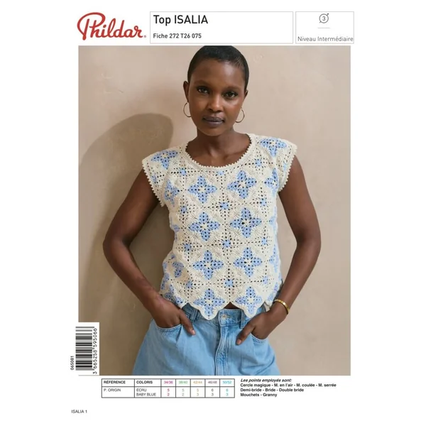 Patron Top ISALIA au crochet - PDF