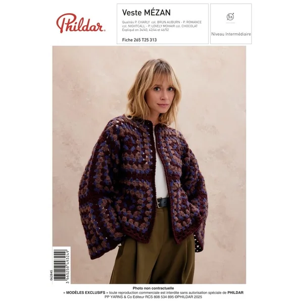 Patron Veste MEZAN au crochet - PDF