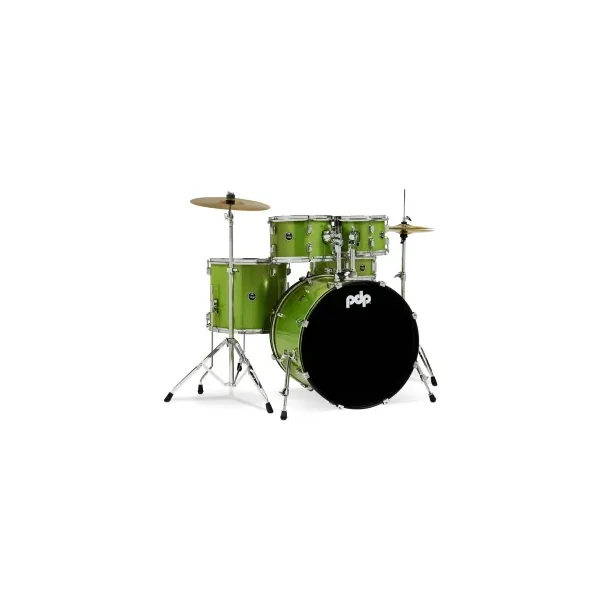 PDP Center Stage Batterie 22"/5pcs Electric Green Sparkle