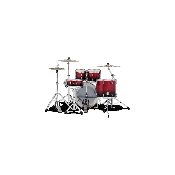 PDP Concept Maple Batterie 22"/5pcs Red/Black Fade Lacquer