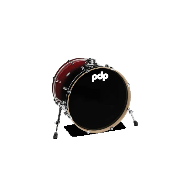 PDP Concept Maple Batterie 22"/5pcs Red/Black Fade Lacquer