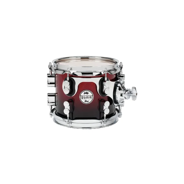 PDP Concept Maple Batterie 22"/5pcs Red/Black Fade Lacquer