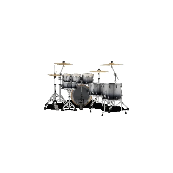 PDP Concept Maple Batterie 22"/7pcs Silver/Black Fade Lacquer