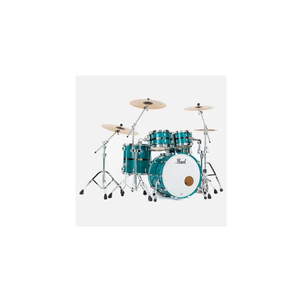 PEARL Masters Maple Pure Batterie 22"/4pcs Aqua Turquoise Stripe (Glock Std)