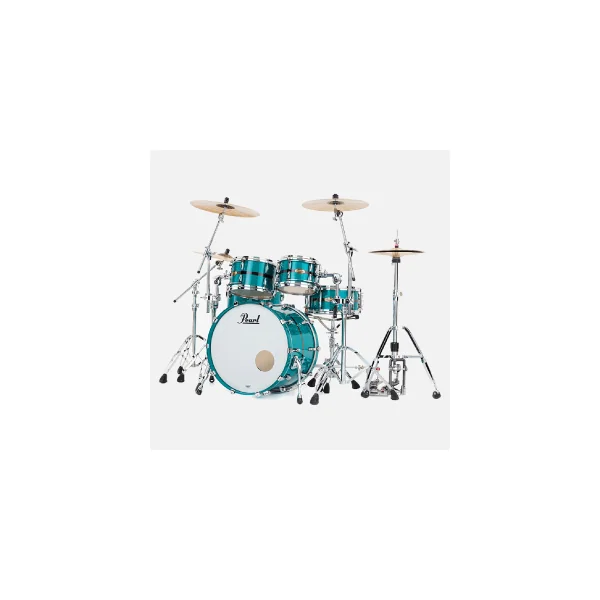 PEARL Masters Maple Pure Batterie 22"/4pcs Aqua Turquoise Stripe (Glock Std)