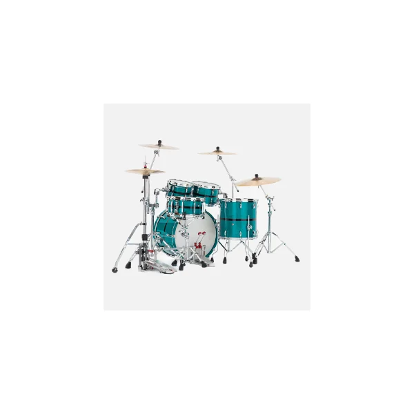 PEARL Masters Maple Pure Batterie 22"/4pcs Aqua Turquoise Stripe (Glock Std)