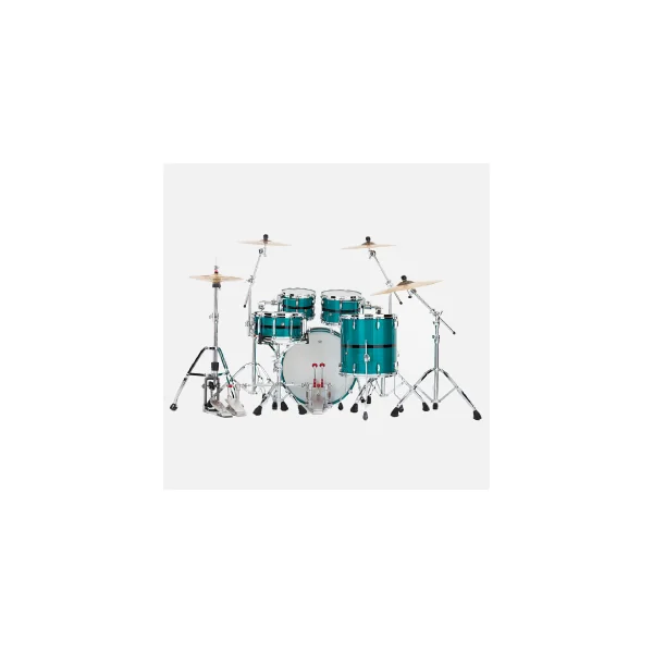 PEARL Masters Maple Pure Batterie 22"/4pcs Aqua Turquoise Stripe (Glock Std)