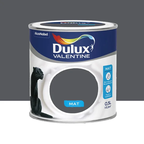 Peinture acrylique mat DULUX VALENTINE Crème de couleur Anthracite