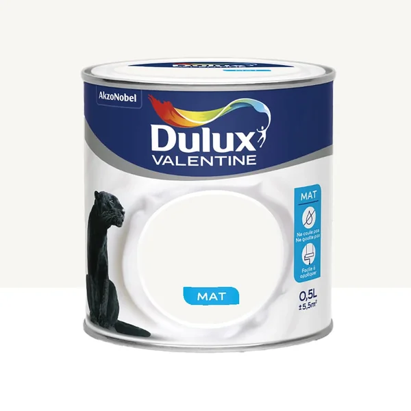 Peinture acrylique mat DULUX VALENTINE Crème de couleur Page Blanche