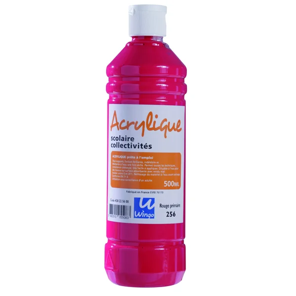 Peinture acrylique scolaire - 500ml