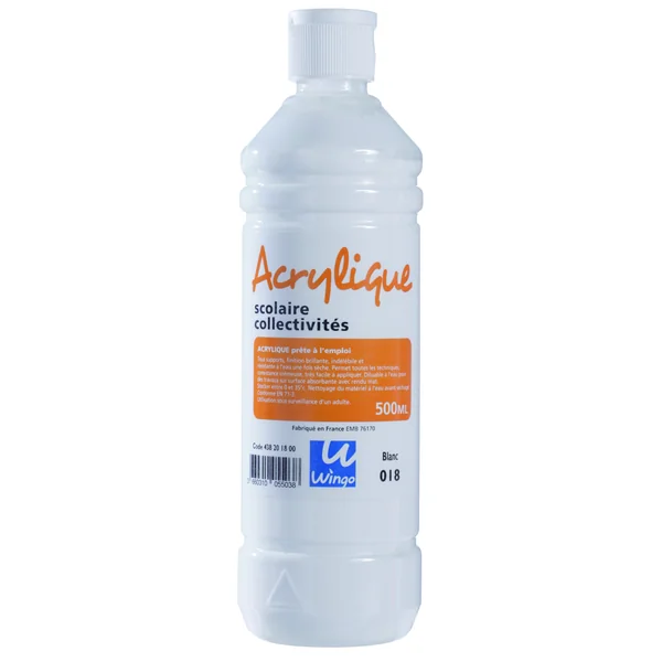 Peinture acrylique scolaire - 500ml