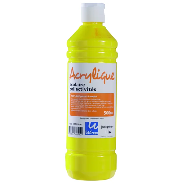 Peinture acrylique scolaire - 500ml