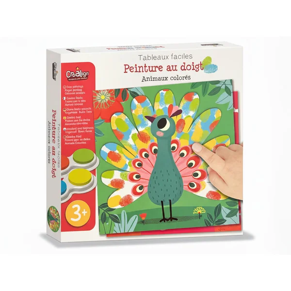 Peinture au doigt Animaux colorés - Créa Lign'