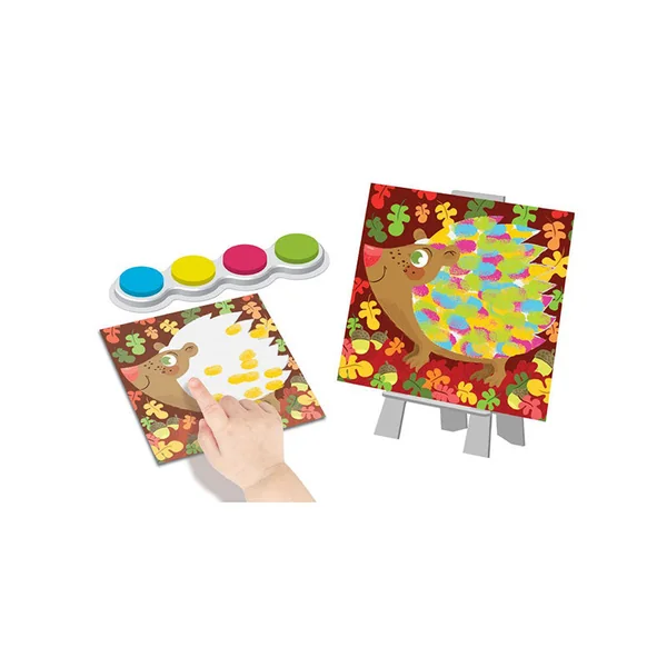 Peinture au doigt Animaux colorés - Créa Lign'