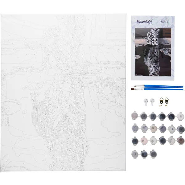 Peinture au numéro « Chat et tigre »