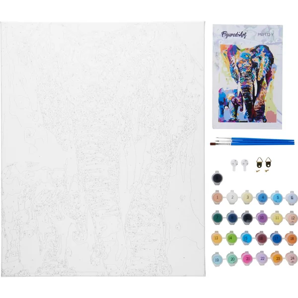 Peinture au numéro « Éléphants »