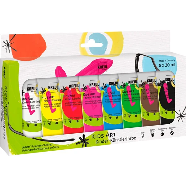 Peinture beaux-arts pour enfants KREUL Kids Art , 8 x 20 ml
