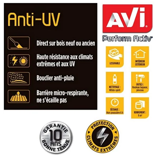 Peinture bois AVI Perform Activ Rouge Basque