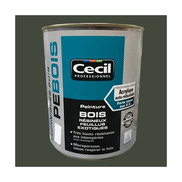 Peinture Bois "CECIL PE BOIS" Vert Normand