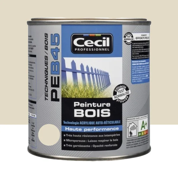 Peinture Bois Cécil Professionnel PEB45 Ivoire