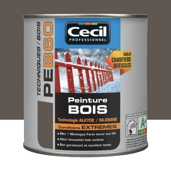 Peinture Bois Cécil Professionnel PEB60 Brun foncé