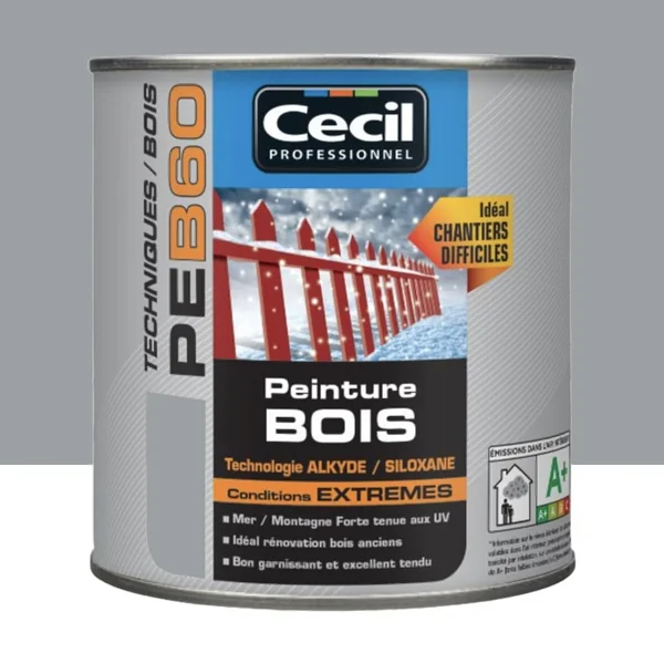 Peinture Bois Cécil Professionnel PEB60 Gris galet