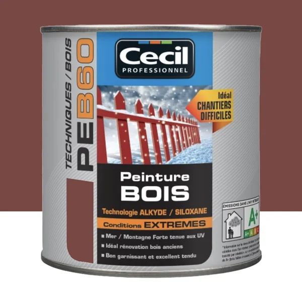 Peinture Bois Cécil Professionnel PEB60 Rouge Pays Basque