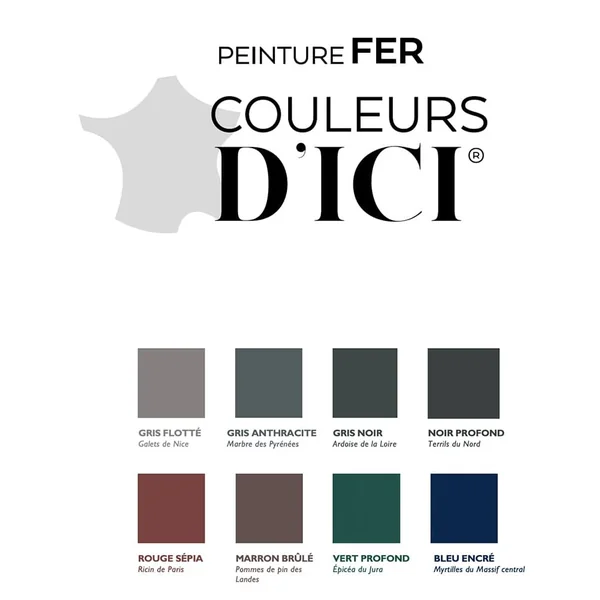 Peinture fer V33 Couleurs d'ICI Gris noir