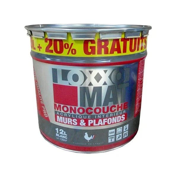 Peinture LOXXO Blanc Mat Monocouche 12L