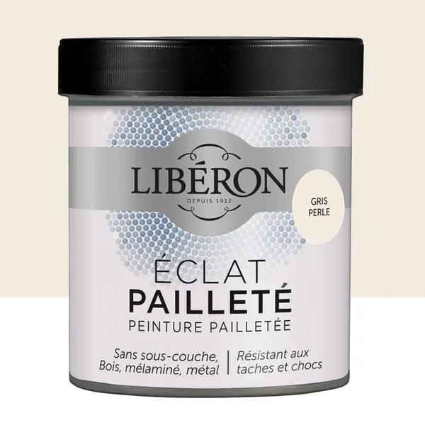 Peinture meuble Eclat Pailleté LIBERON Gris perle