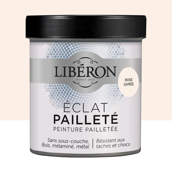 Peinture meuble Eclat Pailleté LIBERON Rose givré