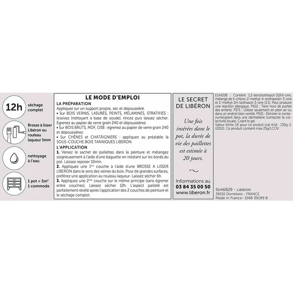 Peinture meuble Eclat Pailleté LIBERON Rose givré