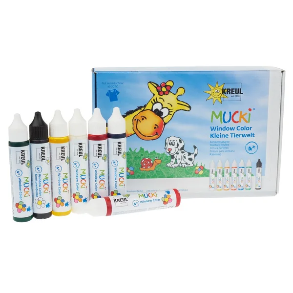 Peinture MUCKI Window Color Petits animaux, set de 7