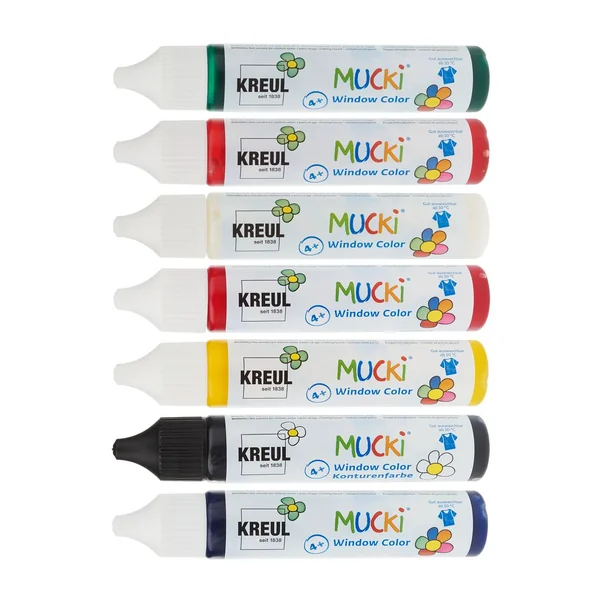 Peinture MUCKI Window Color Petits animaux, set de 7