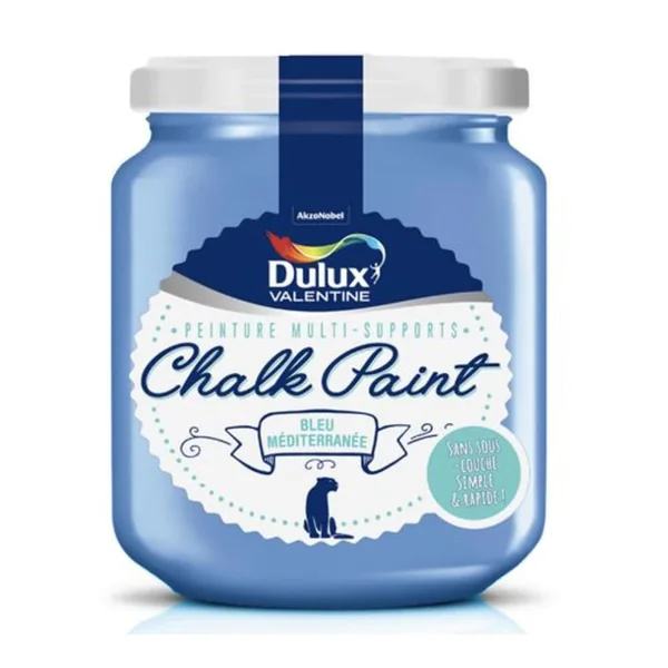 Peinture Multi-Supports Dulux Valentine Chalk Paint Bleu Méditerranée